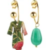Orecchini Hoop Kimono Verde