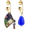 Orecchini Hoop Ventaglio Blu