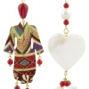 Orecchini Kimono E Cuore Madreperla Piccolo Rubino