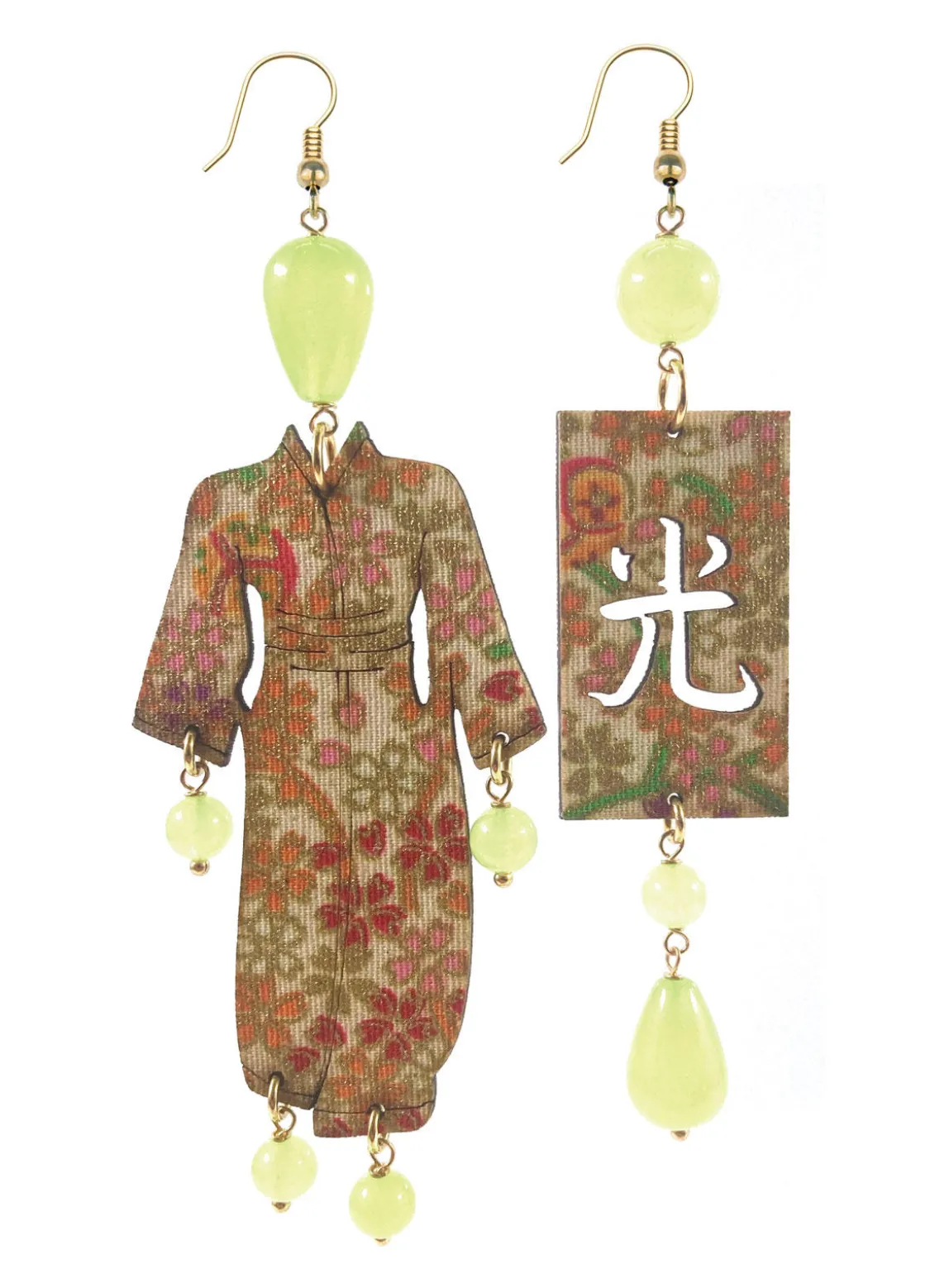 Orecchini Kimono Grande Verde Prato