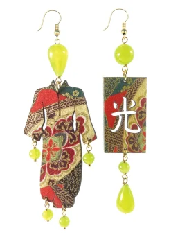 Orecchini Kimono Grande Verde Acido