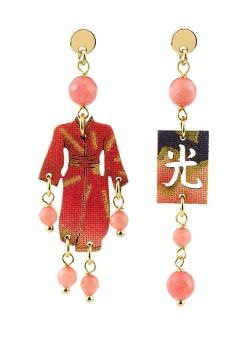 Orecchini Kimono Mini Rosa Sfumato
