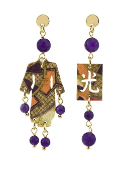 Orecchini Kimono Mini Viola
