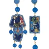 Orecchini Kimono Must Tessuto Blu