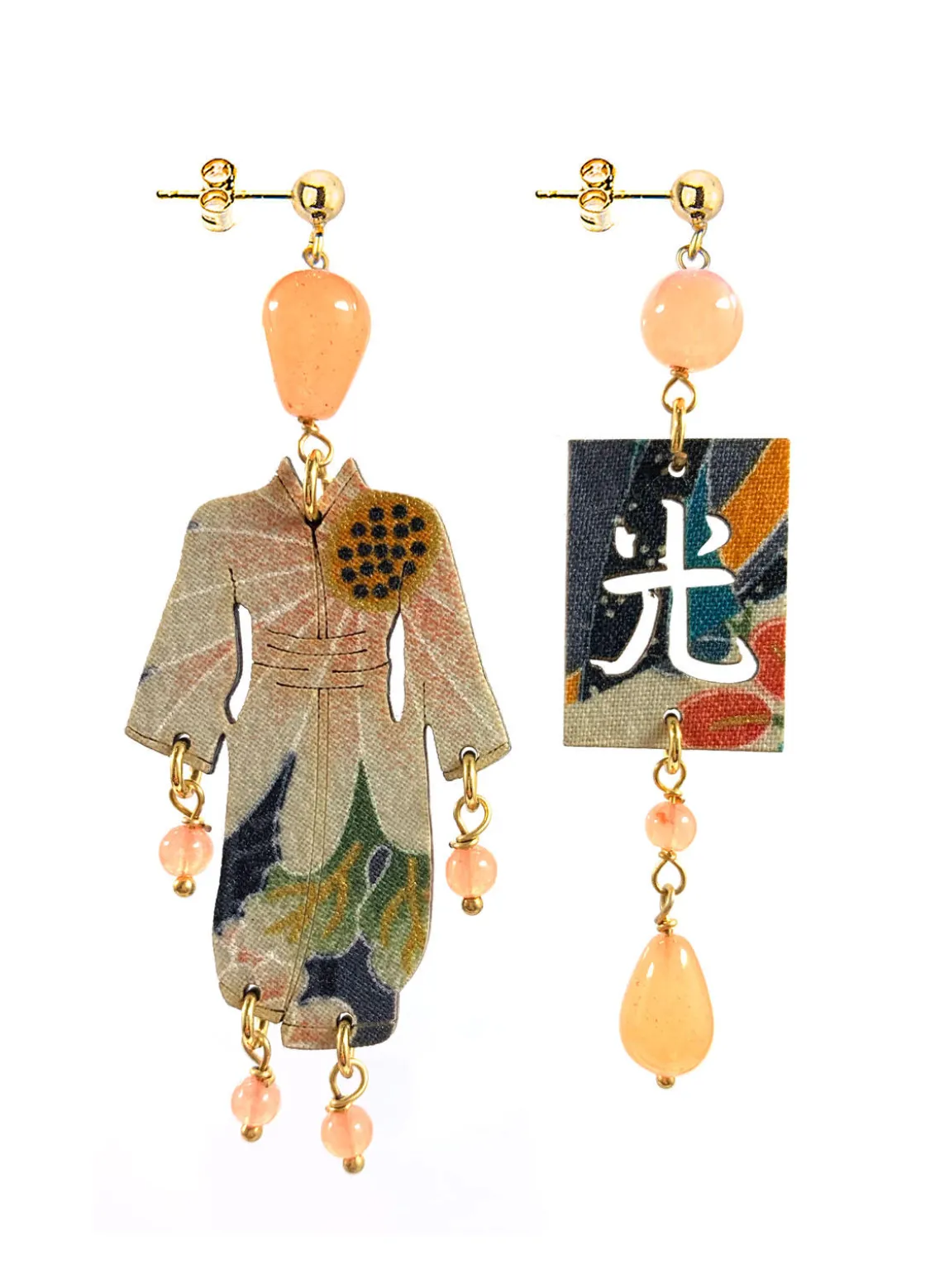 Orecchini Kimono Piccolo Arancio Chiaro