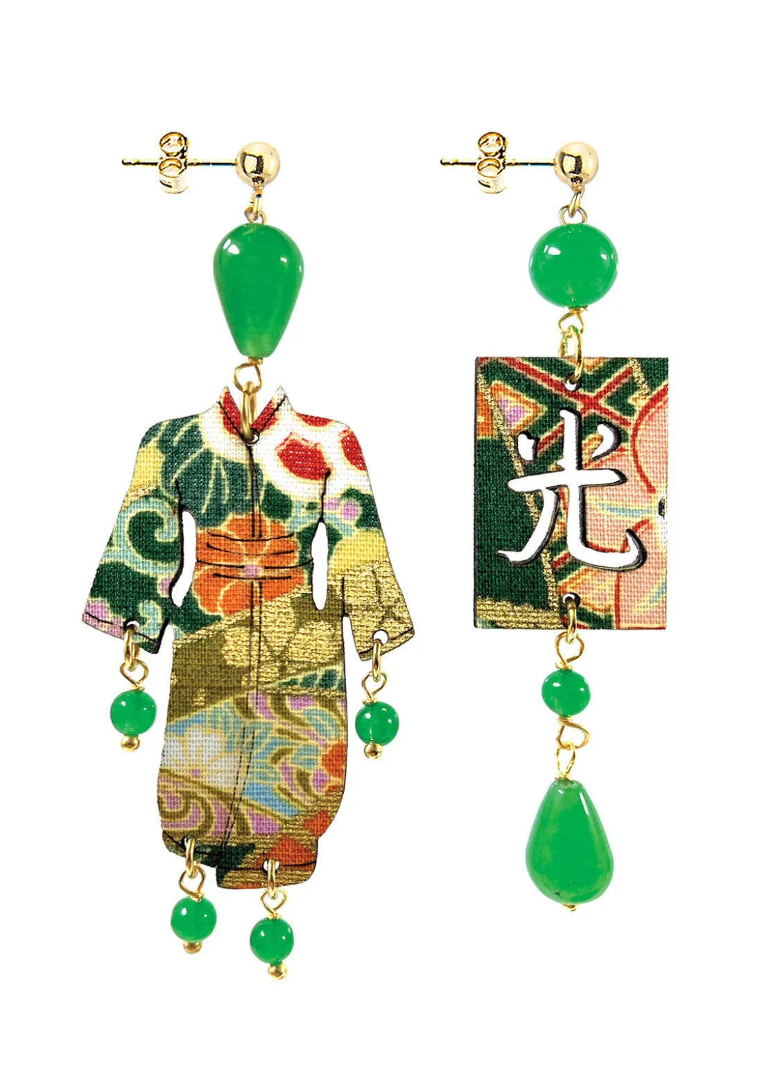 Orecchini Kimono Piccolo Verde