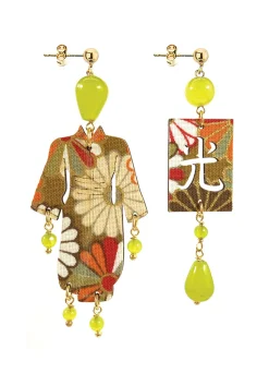 Orecchini Kimono Piccolo Verde Prato