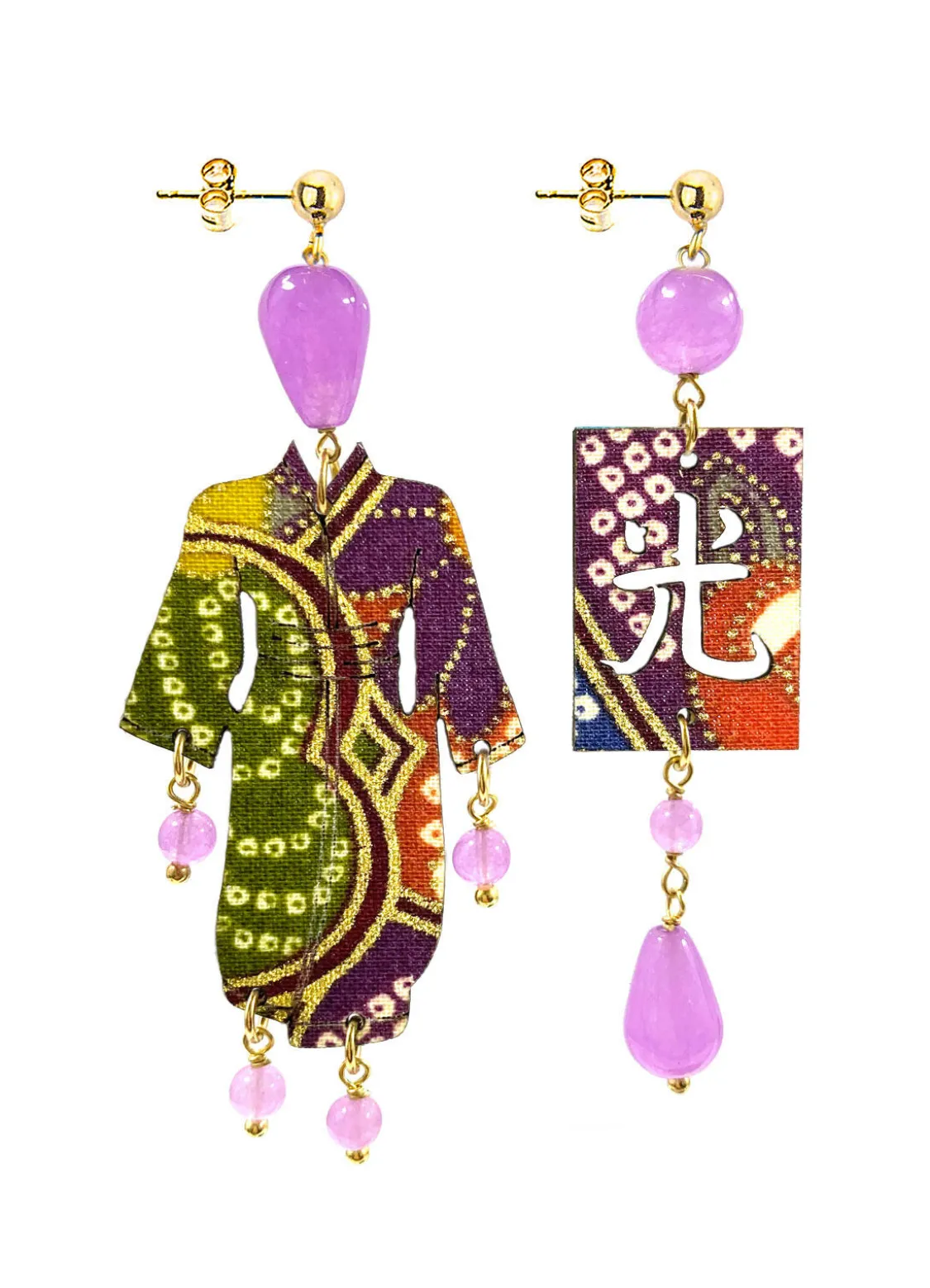 Orecchini Kimono Piccolo Viola Chiaro