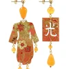 Orecchini Kimono Piccolo Arancio