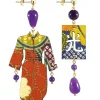 Orecchini Kimono Piccolo Viola