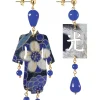 Orecchini Kimono Piccolo Blu