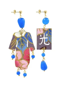 Orecchini Kimono Piccolo Azzurro