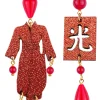 Orecchini Kimono Piccolo Rubino