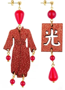 Orecchini Kimono Piccolo Rubino