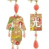Orecchini Kimono Piccolo Rosa Sfaccettato