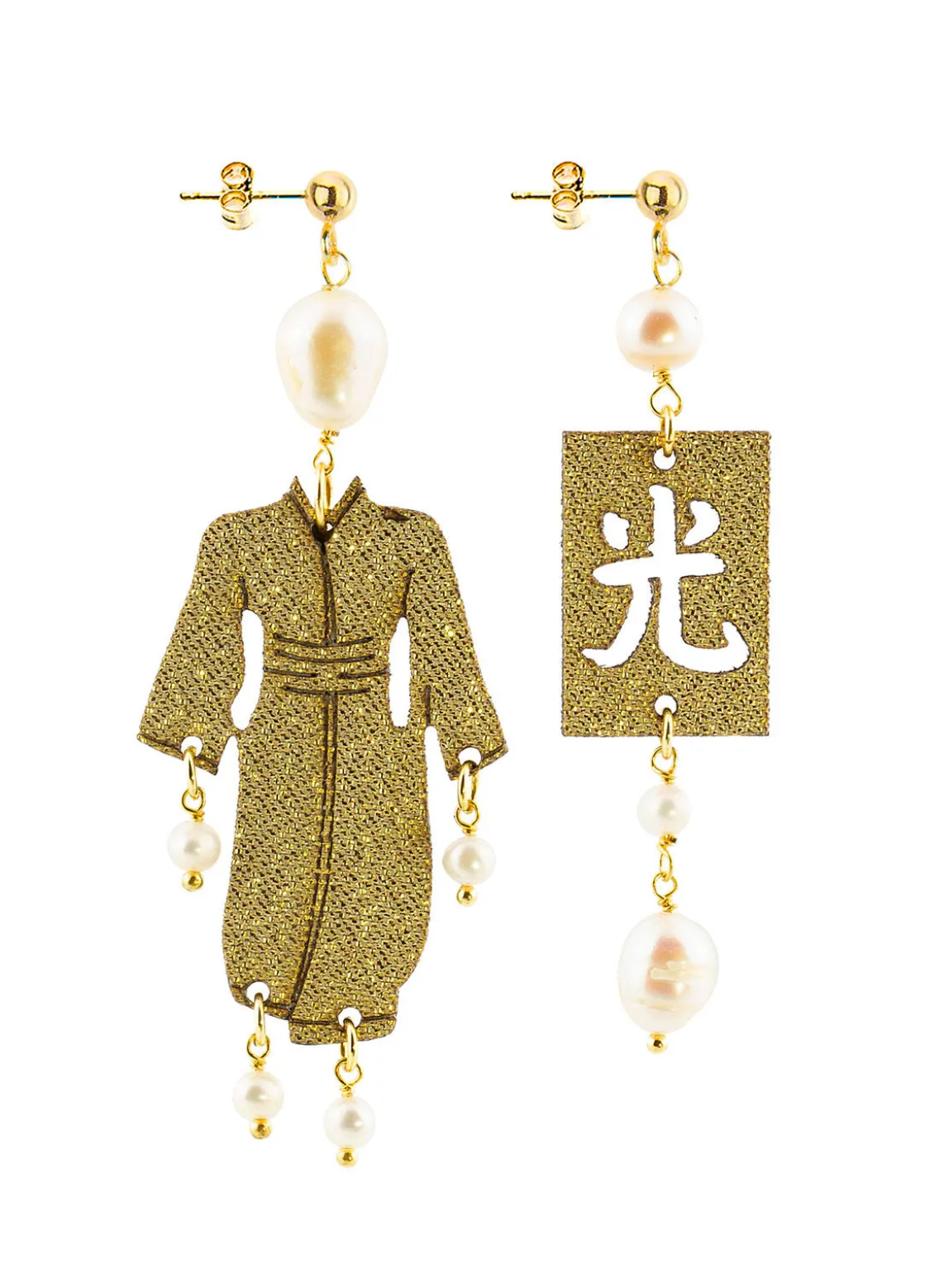 Orecchini Kimono Piccolo Oro Perla