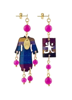 Orecchini Kimono Plexi Mini Fucsia