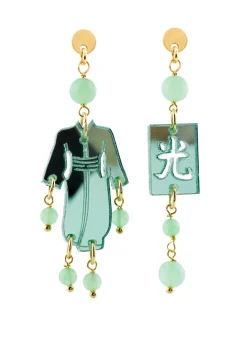 Orecchini Kimono Plexi Mini Verde Giada