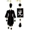 Orecchini Kimono Plexi Mini Nero