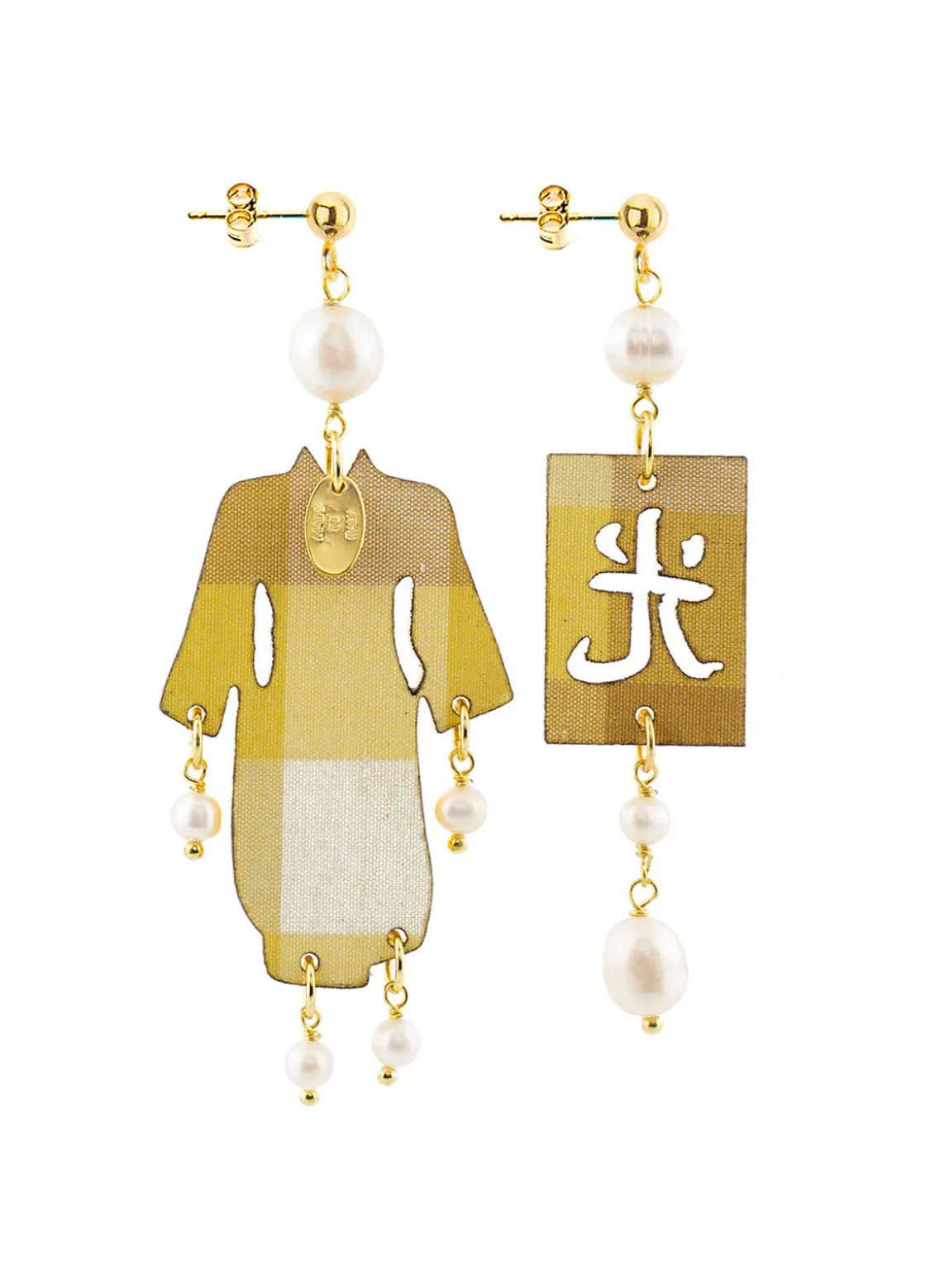 Orecchini Kimono Plexi Mini Oro