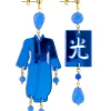 Orecchini Kimono Plexi Piccolo Azzurro