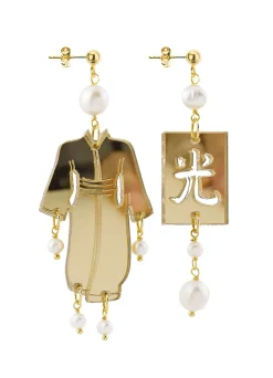 Orecchini Kimono Plexi Piccolo Oro