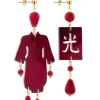 Orecchini Kimono Plexi Piccolo Rubino