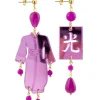 Orecchini Kimono Plexi Piccolo Fucsia