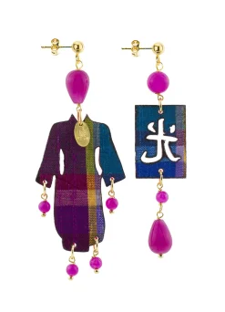 Orecchini Kimono Plexi Piccolo Fucsia
