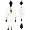 Orecchini Kimono Plexi Trasparente Piccolo Nero