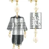 Orecchini Kimono Quadretto Piccolo Perla