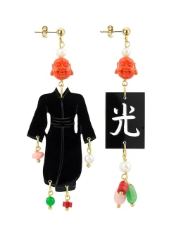 Orecchini Kimono Special Piccolo Plexi Nero