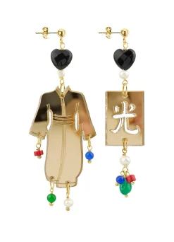 Orecchini Kimono Special Piccolo Plexi Oro