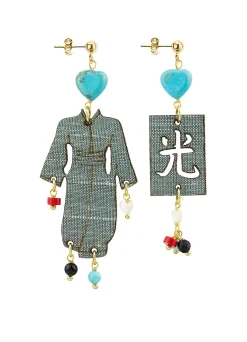 Orecchini Kimono Special Piccolo Celeste