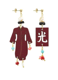 Orecchini Kimono Special Piccolo Bordeaux