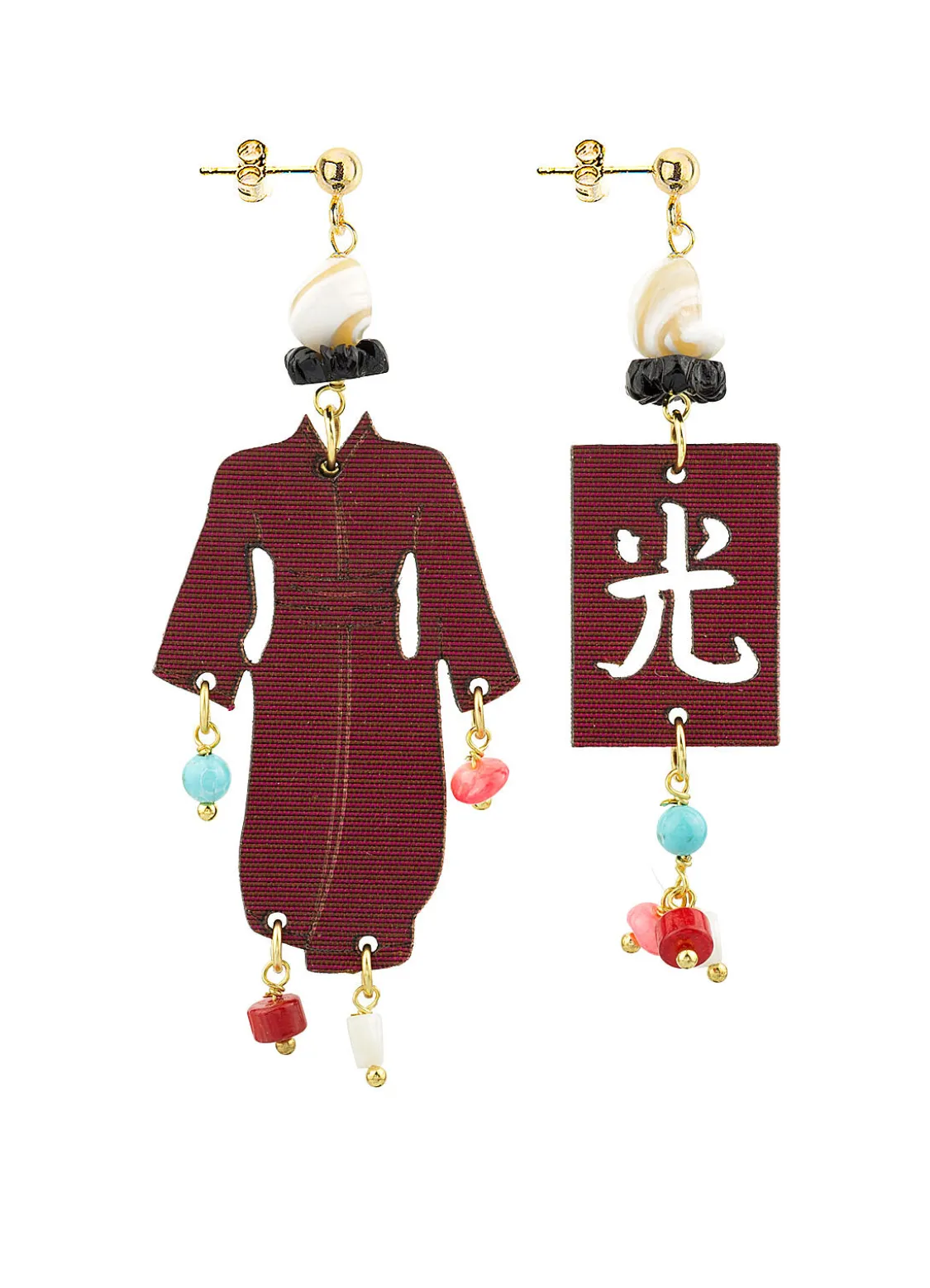 Orecchini Kimono Special Piccolo Bordeaux