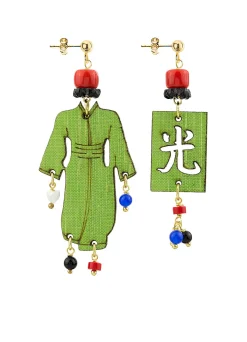 Orecchini Kimono Special Piccolo Verde Chiaro