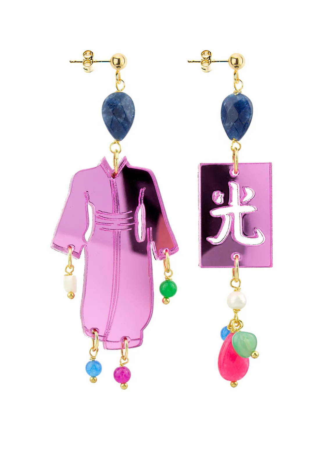 Orecchini Kimono Special Piccolo Plexi Fucsia