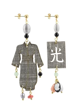 Orecchini Kimono Special Piccolo Grigio