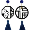 Orecchini Lu Plexi Nappa Blu