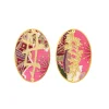 Orecchini Mamma Clips Ovale Rosa