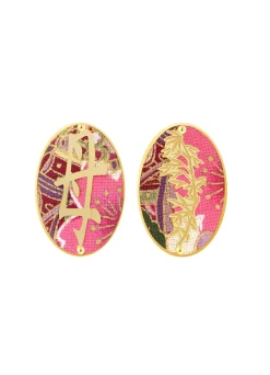 Orecchini Mamma Clips Ovale Rosa