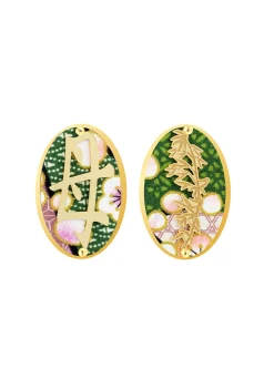 Orecchini Mamma Clips Ovale Verde