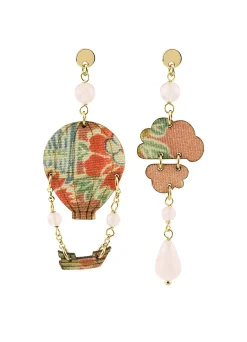 Orecchini Mongolfiera Mini Rosa