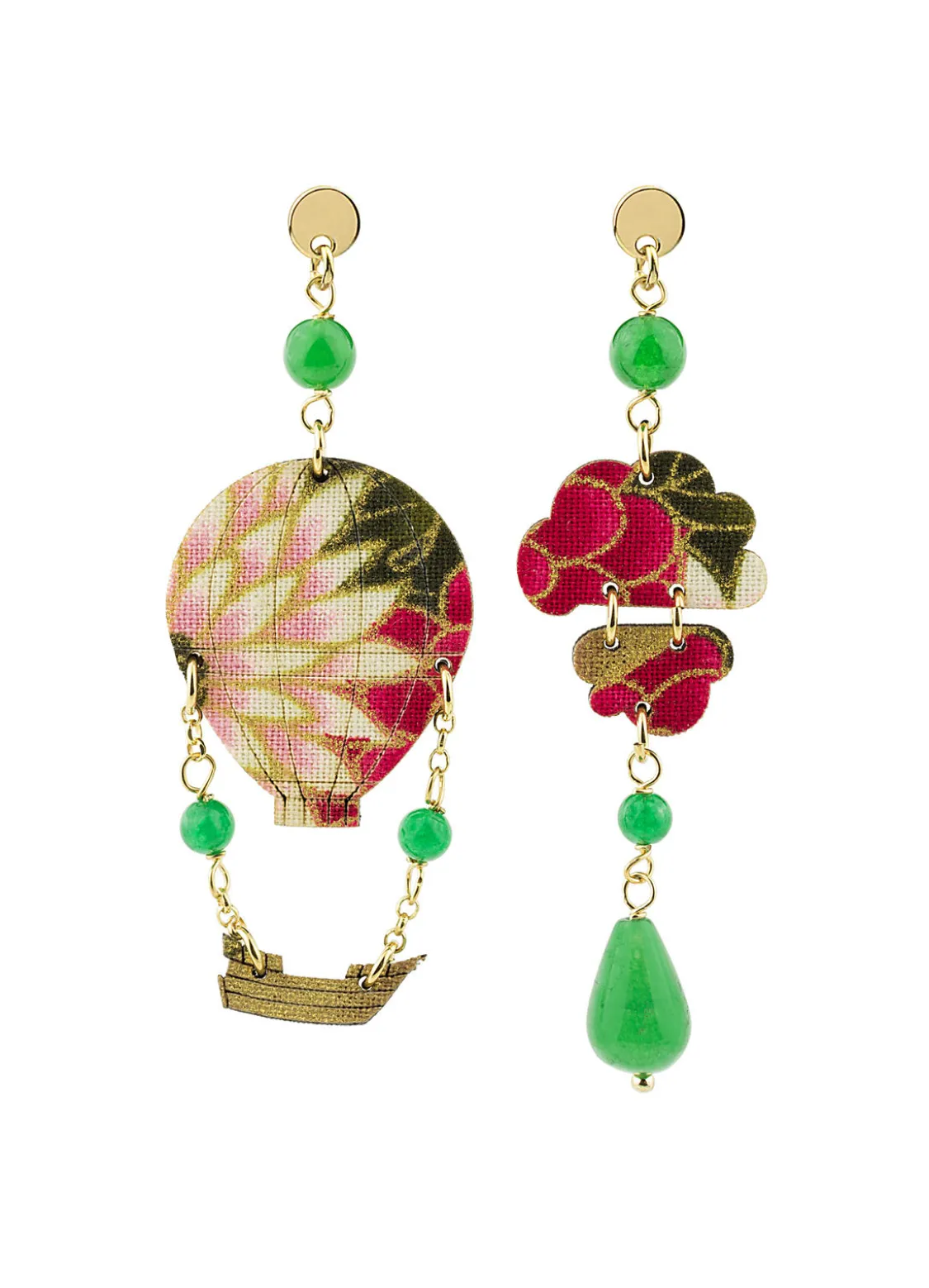 Orecchini Mongolfiera Mini Verde