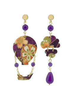 Orecchini Mongolfiera Mini Viola