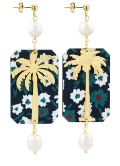 Orecchini Palma Fiori Perla