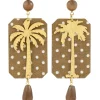 Orecchini Palma Pois Marrone