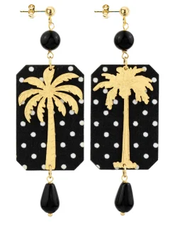 Orecchini Palma Pois Nero