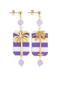 Orecchini Palma Righe Mini Lilla